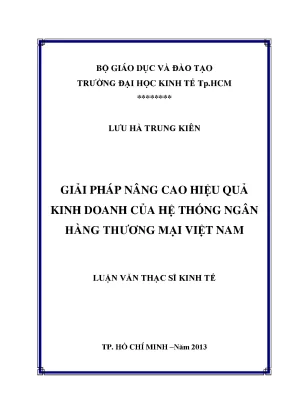Luận văn thạc sĩ giải pháp nâng cao hiệu quả kinh doanh của hệ thống ngân hàng thương mại việt nam