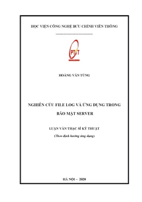 Luận văn thạc sĩ nghiên cứu file log server và ứng dụng trong bảo mật server