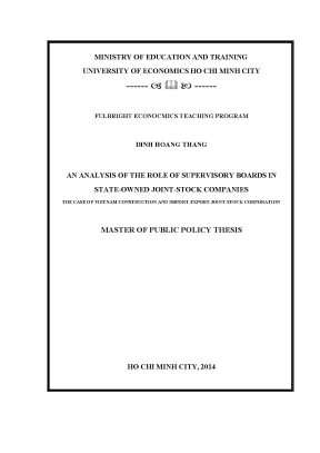 Luận văn thạc sĩ an analysis of the role of supervisory boards in syate owned joint stock companies