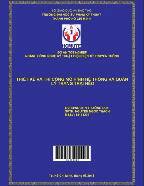 Luận văn thạc sĩ hcmute thiết kế và thi công mô hình hệ thống và quản lý trang trại heo