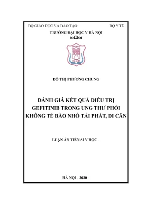 Luận án tiến sĩ đánh giá kết quả điều trị gefitinib trong ung thư phổi không tế bào nhỏ tái phát di căn