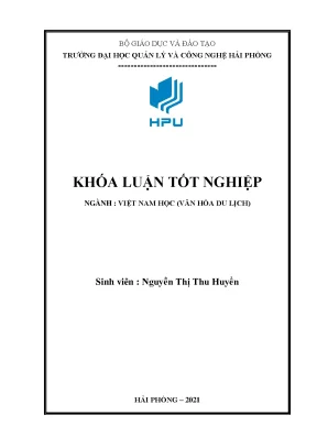 Luận văn tốt nghiệp phát triển loại hình du lịch tâm linh tại khu du lịch quốc gia tam chúc hà nam