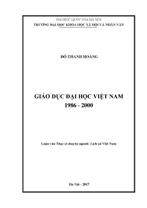 Luận văn thạc sĩ giáo dục đại học việt nam 1986 2000