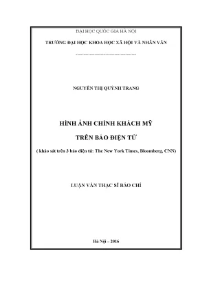 Luận văn thạc sĩ hình ảnh chính khách mỹ trên báo điện tử khảo sát trên 3 báo điện tử the new york times bloomberg cnn