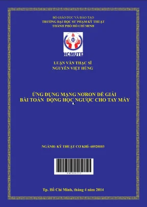 Luận văn thạc sĩ hcmute ứng dụng mạng nơron để giải bài toán động học ngược cho tay máy