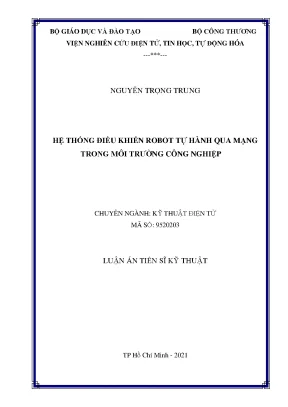 Luận án tiến sĩ hệ thống điều khiển robot tự hành qua mạng trong môi trường công nghiệp