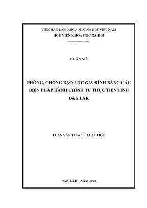 Luận án tiến sĩ phòng chống bạo lực gia đình bằng các biện pháp hành chính từ thực tiễn tỉnh đắk lắk