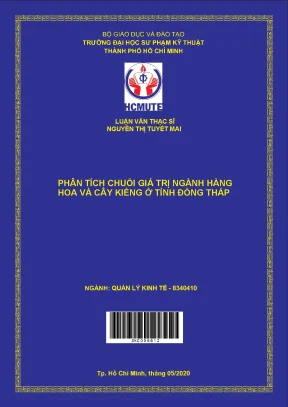 Luận văn thạc sĩ hcmute phân tích chuỗi giá trị ngành hàng hoa và cây kiểng ở tỉnh đồng tháp