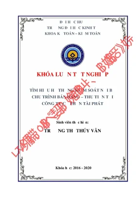 Luận văn tốt nghiệp tìm hiểu hệ thống kiểm soát nội bộ chu trình bán hàng thu tiền tại công ty cổ phần tài phát