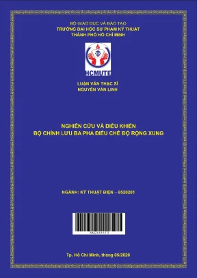 Luận văn thạc sĩ hcmute nghiên cứu và điều khiển bộ chỉnh lưu ba pha điều chế độ rộng xung