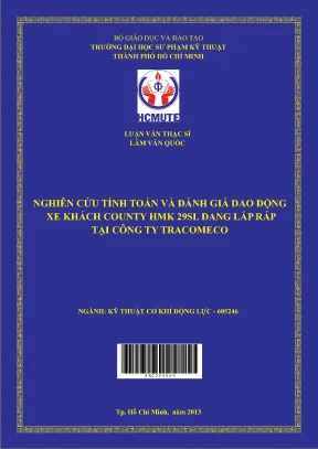 Luận văn thạc sĩ hcmute nghiên cứu tính toán và đánh giá dao động xa khách county hmk29sl đang lắp ráp tại công ty tracomeco