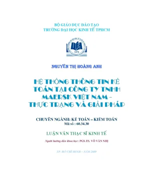 Luận văn thạc sĩ hệ thống thông tin kế toán tại công ty tnhh maersk việt nam thực trạng và giải pháp luận văn thạc sĩ kinh tế
