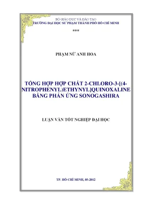 Luận văn thạc sĩ tổng hợp hợp chất 2 chloro 3 4 nitrophenylethynylquinoxaline bằng phản ứng sonogashira