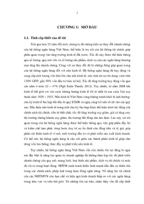 Luận án lý thuyết cấu trúc cạnh tranh ngành với việc nâng cao năng lực cạnh tranh của các ngân hàng thương mại việt nam hiện nay