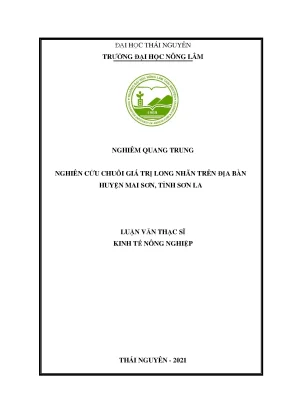 Luận văn tốt nghiệp nghiên cứu chuỗi giá trị long nhãn trên địa bàn huyện mai sơn tỉnh sơn la