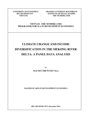 Luận văn thạc sĩ climate change and income diversification in the mekong river delta a panel data analysis