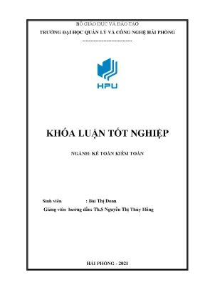 Luận văn tốt nghiệp hoàn thiện công tác kế toán vốn bằng tiền tại công ty cổ phần vận tải biển hùng vương