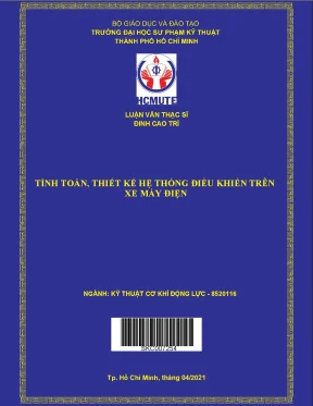 Luận văn thạc sĩ hcmute tính toán thiết kế hệ thống điều khiển trên xe máy điện
