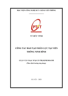 Luận văn thạc sĩ công tác đào tạo nhân lực tại viễn thông ninh bình