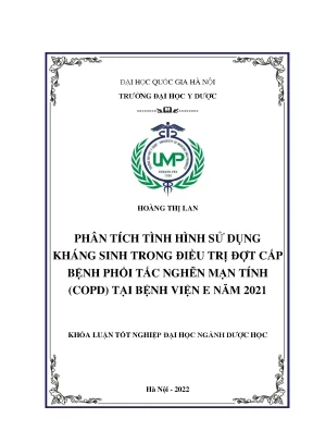 Luận văn tốt nghiệp phân tích tình hình sử dụng kháng sinh trong điều trị đợt cấp bệnh phổi tắc nghẽn mạn tính copd tại bệnh viện e năm 2021