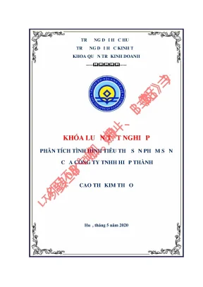 Luận văn tốt nghiệp phân tích tình hình tiêu thụ sản phẩm sơn của công ty tnhh hiệp thành