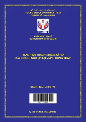 Luận văn thạc sĩ hcmute thực hiện trách nhiệm xã hội của doanh nghiệp tại vnpt đồng tháp