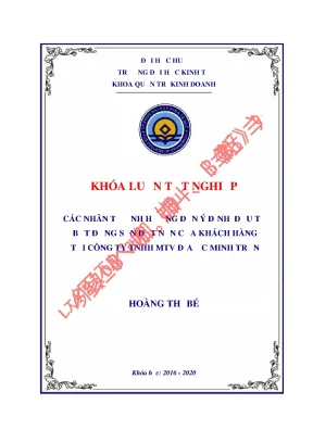 Luận văn tốt nghiệp các nhân tố ảnh hưởng đến ý định đầu tư bất động sản đất nền của khách hàng tại công ty tnhh mtv địa ốc minh trần