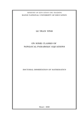 Luận án tiến sĩ phương trình vi phân và tích phân