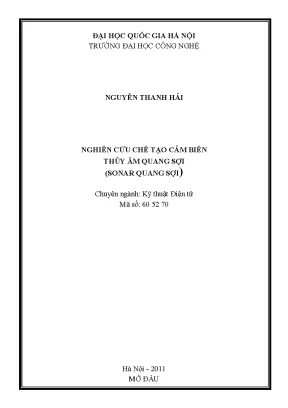 Luận văn thạc sĩ nghiên cứu chế tạo cảm biến thủy âm quang sợi sonar quang sợi