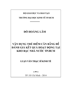 Luận văn thạc sĩ vận dụng thẻ điểm cân bằng để đánh giá kết quả hoạt động tại kho bạc nhà nước tp hcm