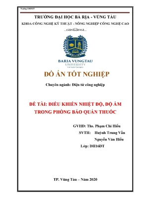 Luận văn tốt nghiệp điều khiển nhiệt độ độ ẩm trong phòng bảo quản thuốc