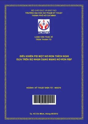 Luận văn thạc sĩ hcmute điều khiển pid một nơ ron thích nghi dựa trên bộ nhận dạng mạng nơ ron rbf
