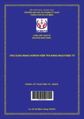 Luận văn thạc sĩ hcmute ứng dụng mạng nơron kiểm tra bảng mạch điện tử