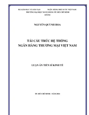 Luận văn thạc sĩ tái cấu trúc hệ thống ngân hàng thương mại việt nam