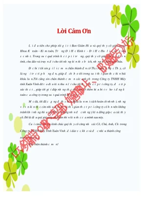 Luận văn tốt nghiệp kế toán doanh thu và xác định kết quả kinh doanh tại công ty tnhh máy tính xuân vinh