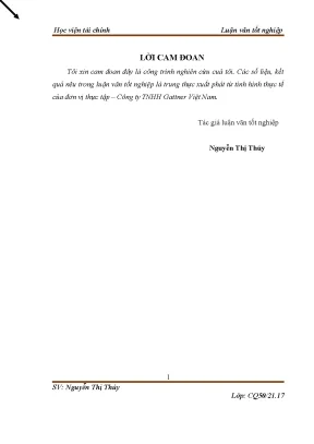 Luận văn tốt nghiệp kế toán chi phí sản xuất và tính giá thành sản phẩm tại công ty tnhh gattner việt nam