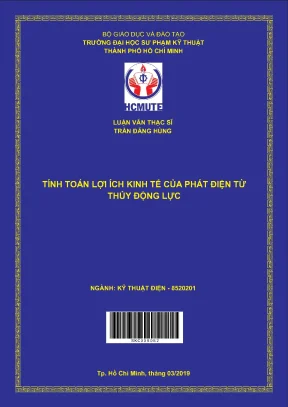 Luận văn thạc sĩ hcmute tính toán lợi ích kinh tế của phát điện từ thủy động lực