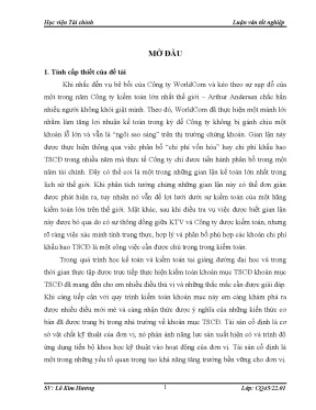 Luận văn tốt nghiệp hoàn thiện quy trình kiểm toán tài sản cố định trong kiểm toán báo cáo tài chính tại công ty tnhh kiểm toán độc lập quốc gia việt nam ktqgvn