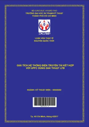 Luận văn thạc sĩ hcmute giải tích hệ thống điện truyền tải kết hợp với upfc dùng giải thuật lfb