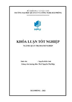 Luận văn tốt nghiệp thực trạng nhân sự và giải pháp cải thiện công tác quản lý nhân sự tại công ty tnhh mtv tiến việt phát
