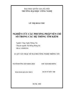 Luận văn thạc sĩ nghiên cứu các phương pháp nén chỉ số trong các hệ thống tìm kiếm 04