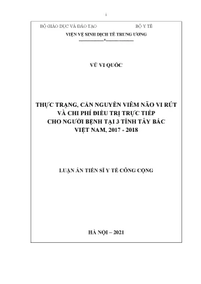 Luận án tiến sĩ thực trạng căn nguyên viêm não vi rút và chi phí điều trị trực tiếp cho người bệnh tại 3 tỉnh tây bắc việt nam 2017 2018