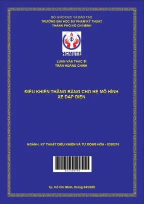 Luận văn thạc sĩ hcmute điều khiển thăng bằng cho hệ mô hình xe đạp điện