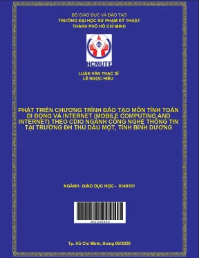 Luận văn thạc sĩ hcmute phát triển chương trình đào tạo môn tính toán di động và internet mobile computing and internet theo cdio ngành công nghệ thông tin tại trường đh thủ dầu một tỉnh bình dương