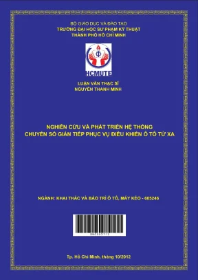 Luận văn thạc sĩ hcmute nghiên cứu và phát triển hệ thống chuyển số gián tiếp phục vụ điều khiển ô tô từ xa
