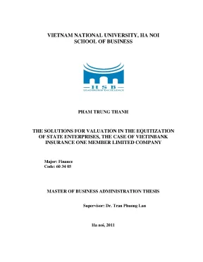 Luận văn thạc sĩ the solutions for valuation in the equitization of state enterprises the case of vietinbank insurance one member limited company