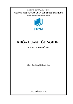Luận văn tốt nghiệp analysis of verb tenses errors of first year non english majors at hai phong university of management and technology