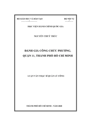 Luận văn thạc sĩ đánh giá công chức phường quận 11 thành phố hồ chí minh