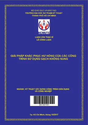 Luận văn thạc sĩ hcmute giải pháp khắc phục hư hỏng của các công trình sử dụng gạch không nung