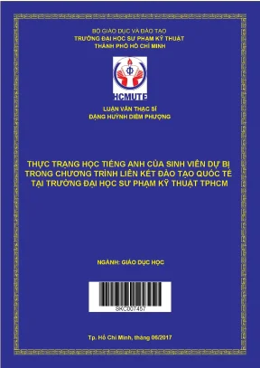 Luận văn thạc sĩ hcmute thực trạng học tiếng anh của sinh viên dự bị trong chương trình liên kết đào tạo quốc tế tại trường đại học sư phạm kỹ thuật tphcm